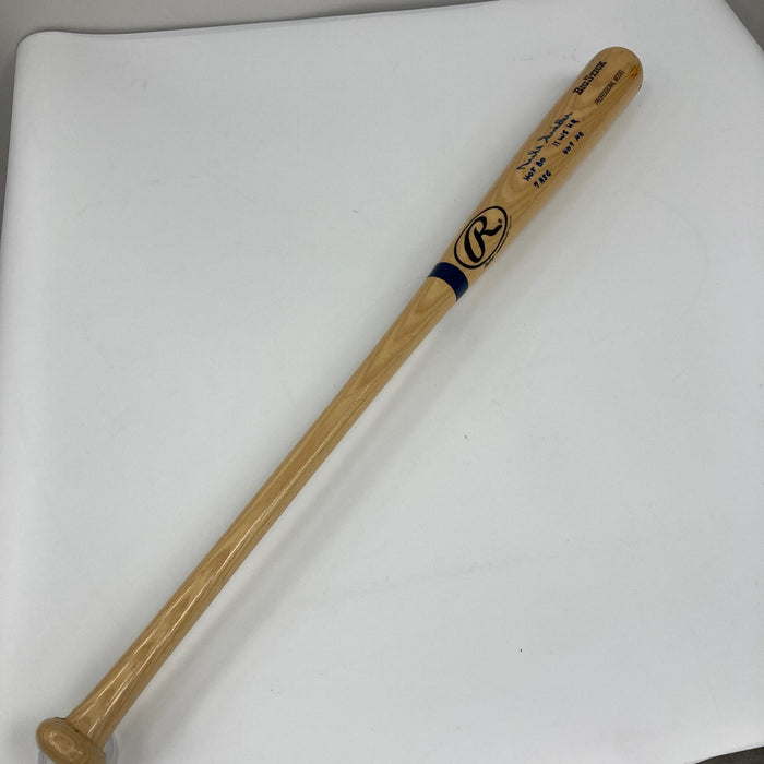 Duke Snider Signed Inscribed STAT Baseball Bat Reggie Jackson COA