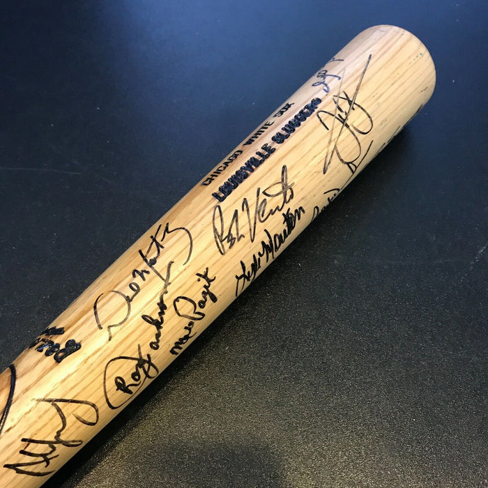 1996 Chicago White Sox Team Signed Autographed Baseball Bat Frank Thomas