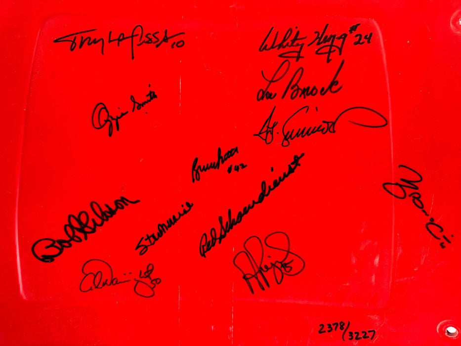 Albert Pujols Stan Musial Bob Gibson Signed St. Louis Cardinals Seatback BAS