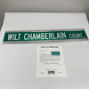 Wilt Chamberlain Signed 6x30 Street Sign Wilt Chamberlain Court PSA DNA COA