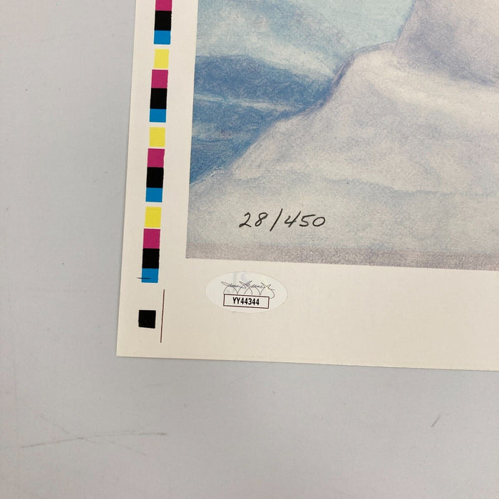 Mickey Mantle Signed 1953 Topps 16x20 Gerry Dvorak Photo Litho JSA COA