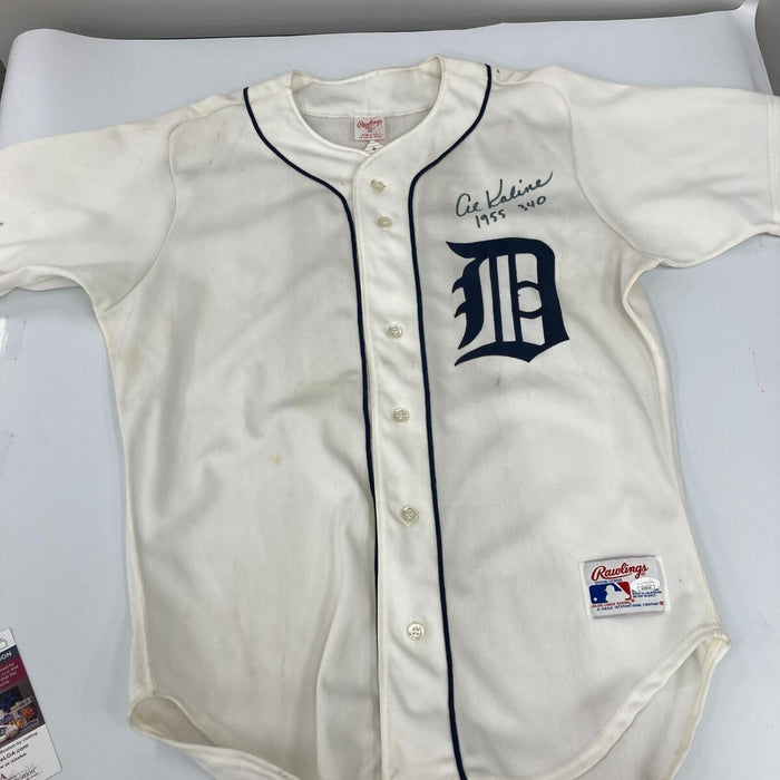 Al Kaline 1955 .340 Ave. Signed Detroit Tigers Authentic Rawlings Jersey JSA COA