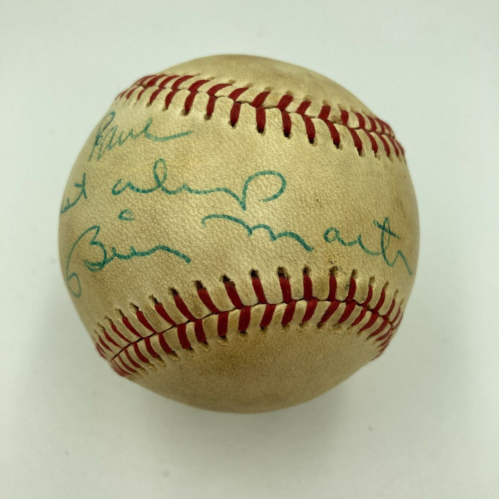 Billy Martin Single Signed Vintage Game Used American League Baseball JSA COA