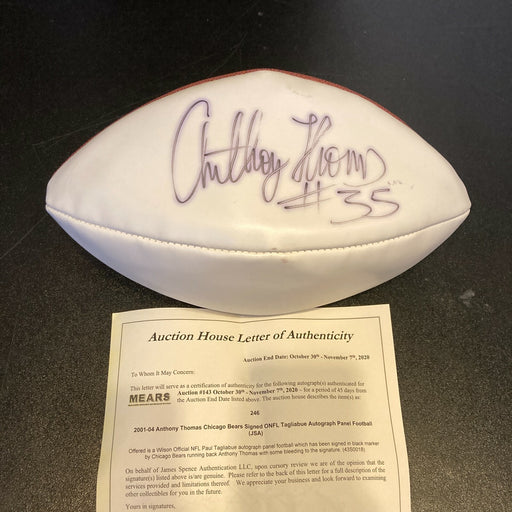 Anthony Thomas Signed Autographed Wilson NFL Football JSA COA