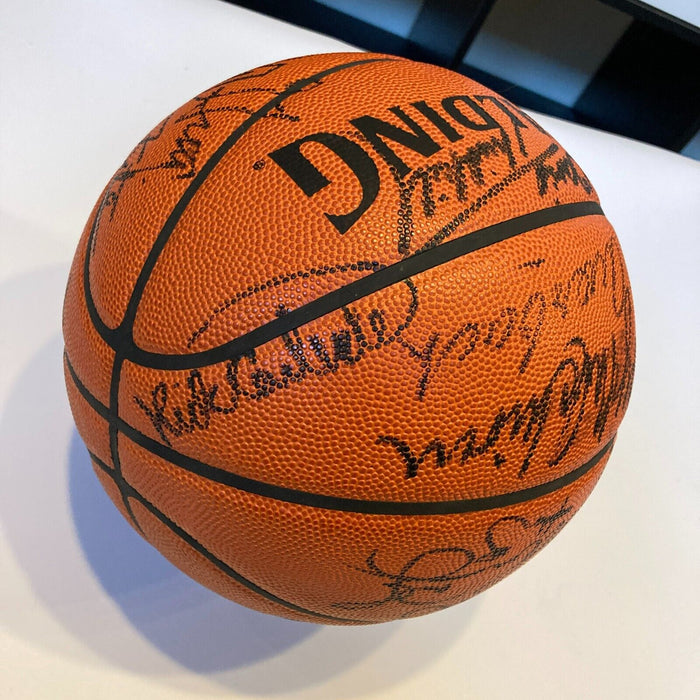1985 Boston Celtics NBA Champs Team Signed Official NBA Game Basketball PSA DNA