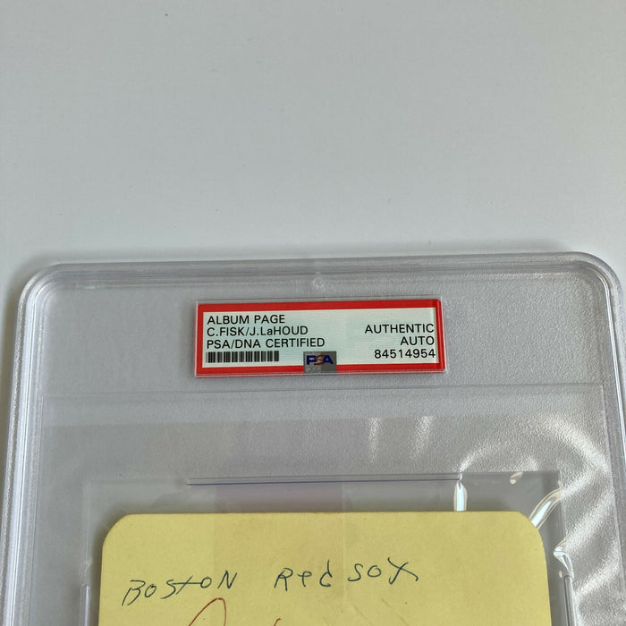 1969 Carlton Pudge Fisk Rookie Era Signed Autographed Page PSA DNA