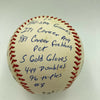 Joe Morgan Signed Heavily Inscribed Career STAT Baseball Reggie Jackson COA