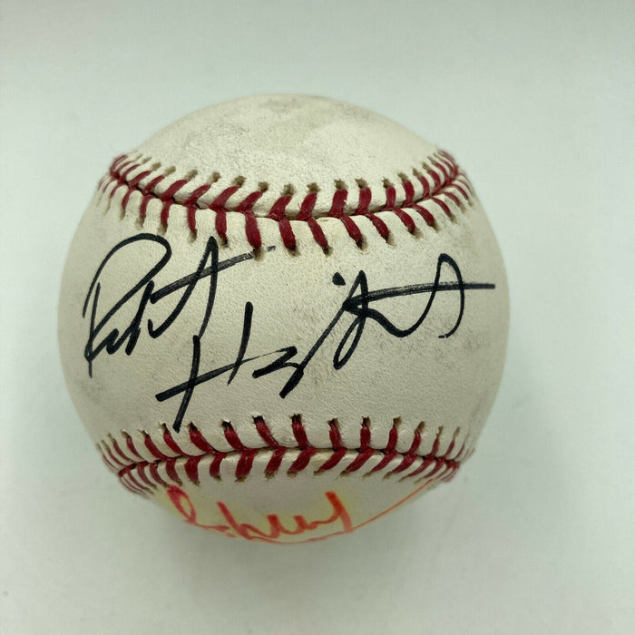 Ashley Force & Robert Hight Signed MLB Baseball JSA COA Racing