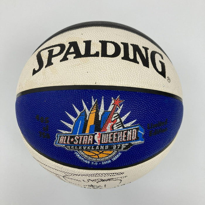 Tim Duncan "#21 Wake Forest" Rookie Signed All Star Game Basketball Beckett COA