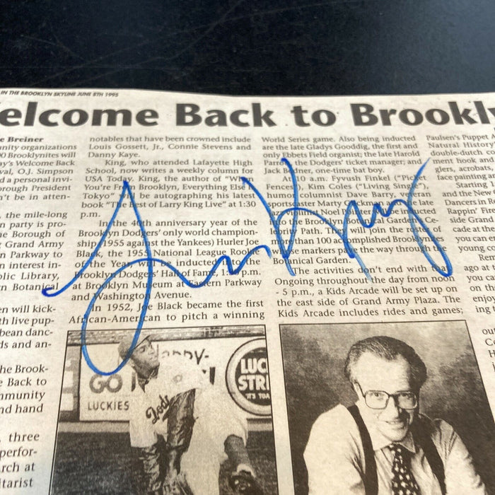 Lot Of 2 Larry King Signed Autographed News Photos