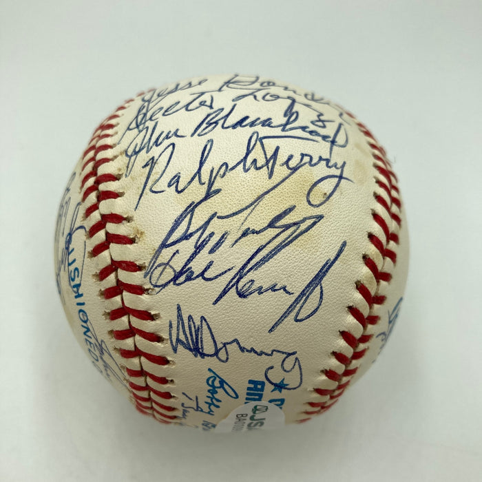 1961 New York Yankees World Series Champs Team Signed Baseball Mickey Mantle JSA
