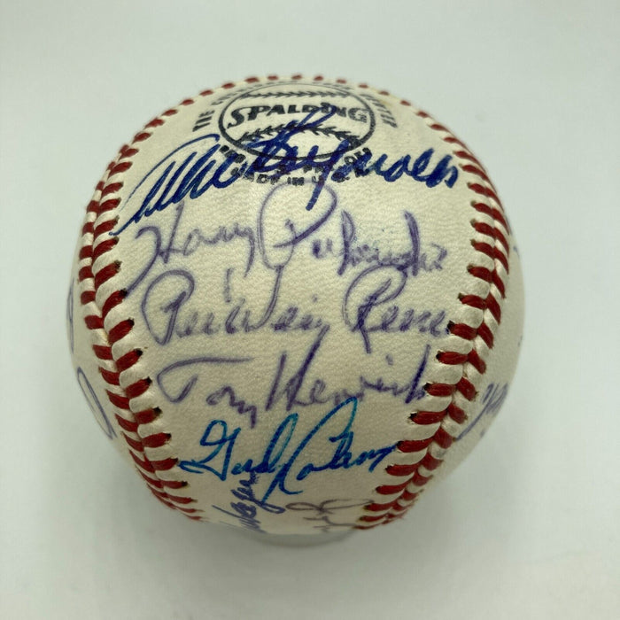 1970's Old Timers Day Signed Baseball Casey Stengel Pee Wee Reese