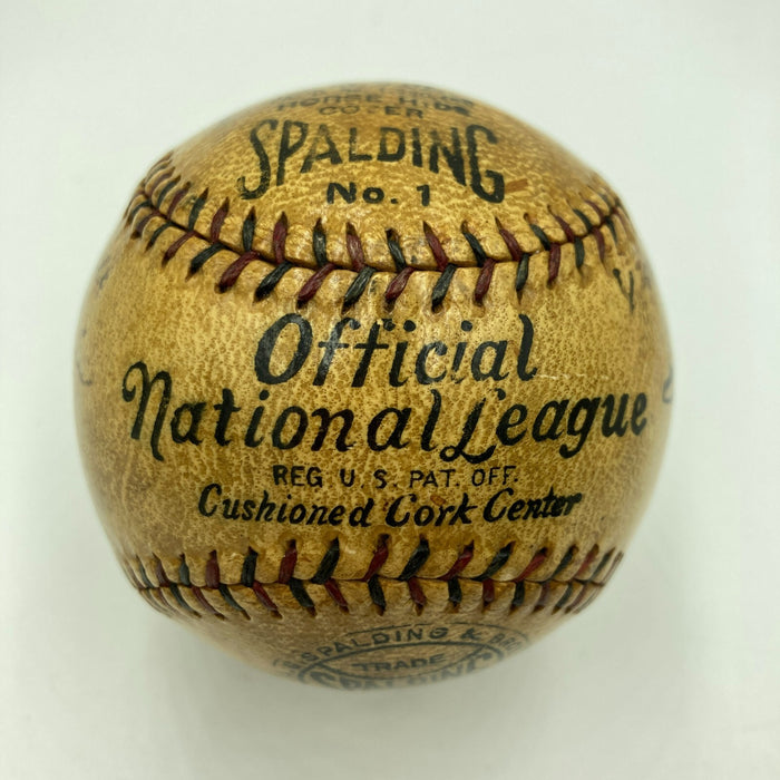 Dazzy Vance Max Carey Dave Bancroft Sam Rice Goose Goslin Signed Baseball JSA