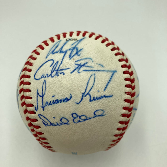 Derek Jeter Mariano Rivera Pre Rookie 1995 Columbus Clippers Signed Baseball JSA