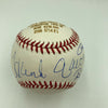 Stunning  Kings Of Baseball Hank Aaron Nolan Ryan Ripken Signed Baseball JSA COA