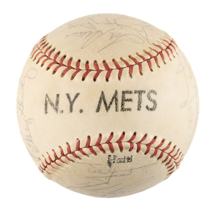 1971 New York Mets Team Signed Baseball Nolan Ryan Tom Seaver  JSA COA