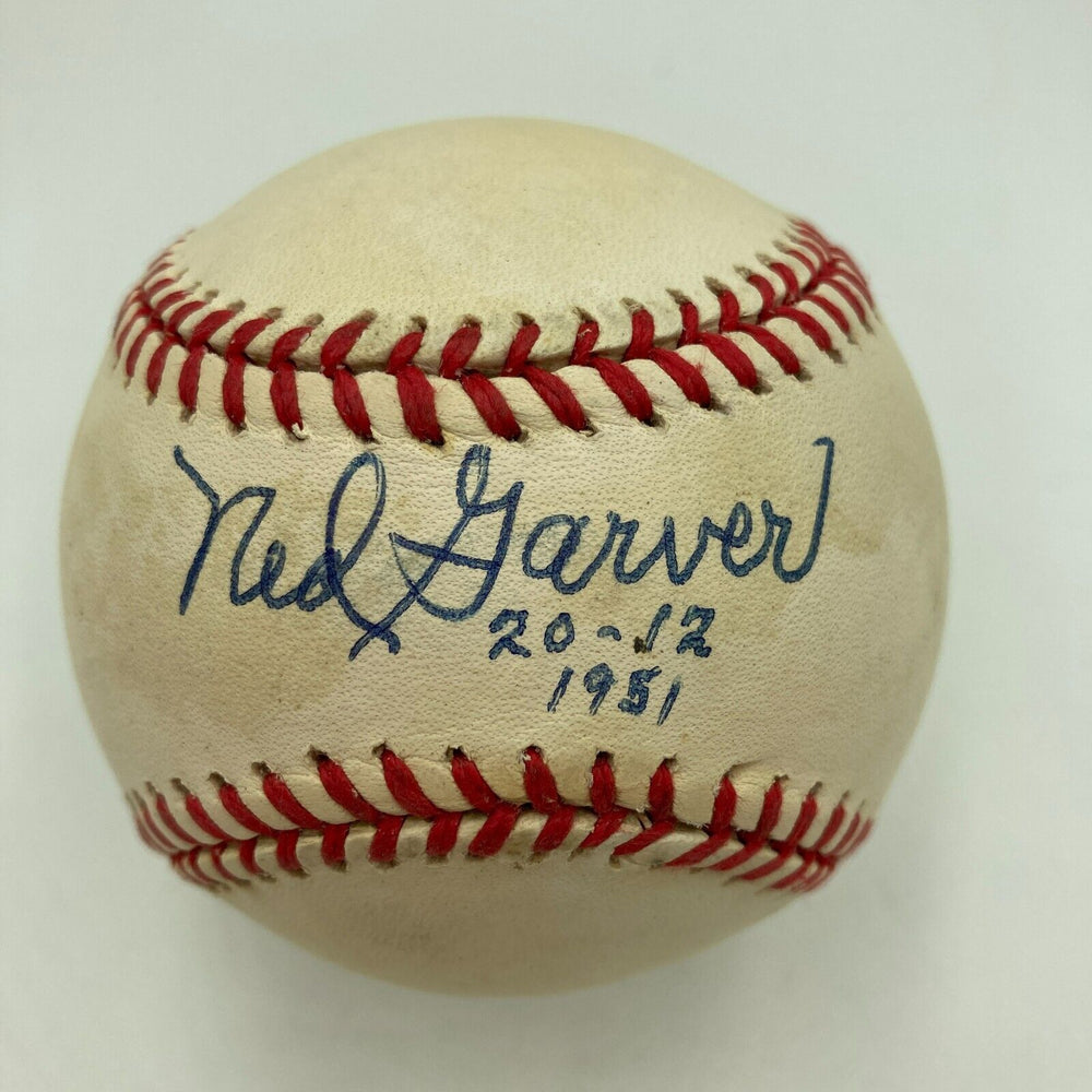 Ned Garver 1951 20-12 Signed Official American League Baseball