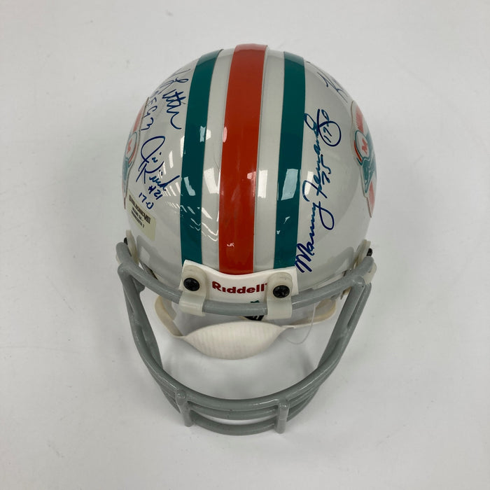 1972 Miami Dolphins Multi Signed Riddell Mini Football Helmet JSA COA