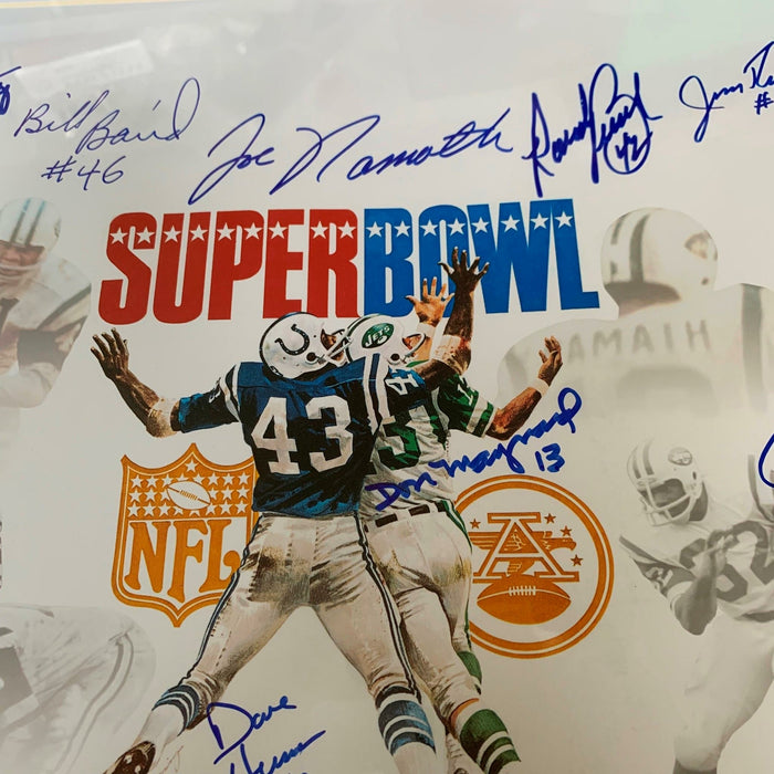 Beautiful 1968 New York Jets Super Bowl Champs Team Signed 16x20 Photo PSA DNA