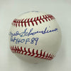 Red Schoendienst Full Name Signed Heavily Inscribed Stat Baseball JSA COA