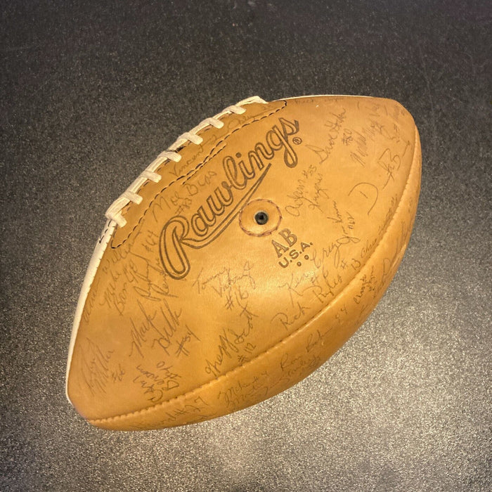 1982 Fighting Illini Liberty Bowl Team Signed Autographed Game Football NCAA