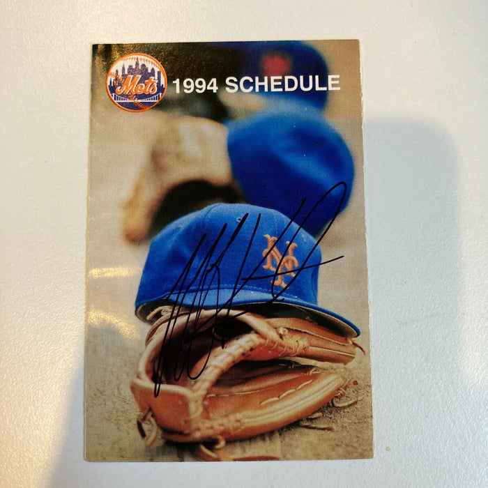 Jeff Kent Signed 1994 New York Mets Schedule