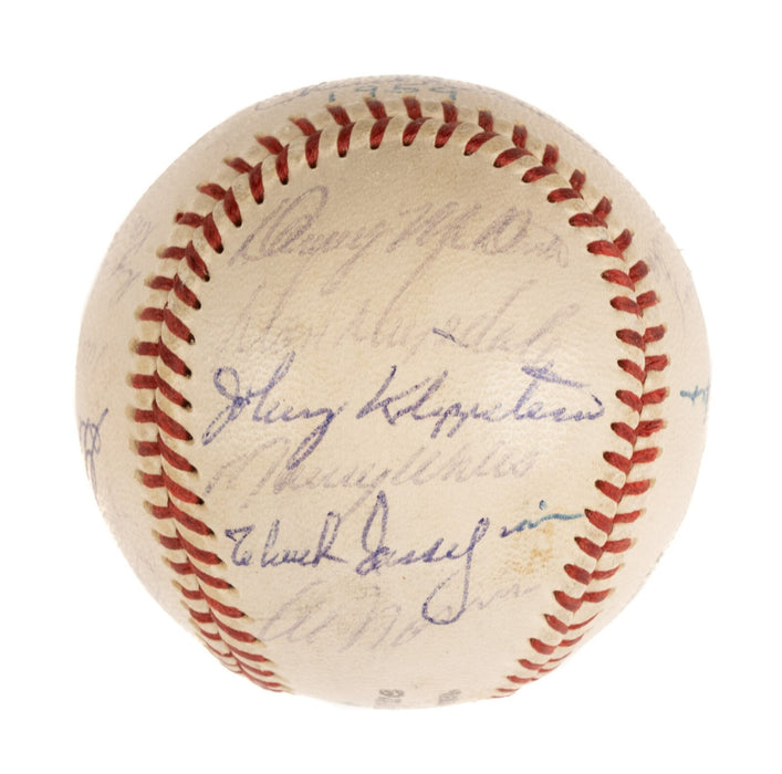 1959 Los Angeles Dodgers World Series Champs Team Signed Baseball JSA COA
