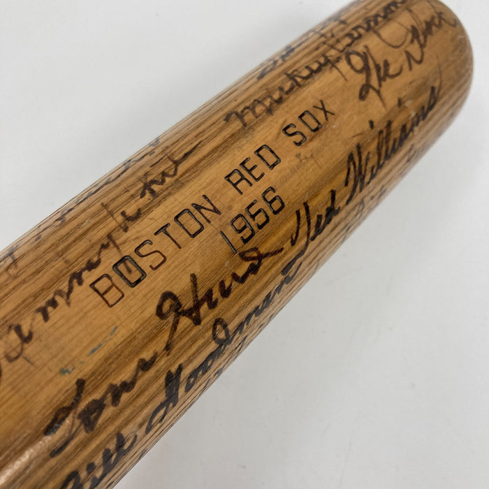 Ted Williams 1956 Boston Red Sox Team Signed Game Issued Baseball Bat JSA COA