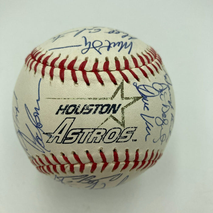 1996 Houston Astros Team Signed Baseball Jeff Bagwell & Craig Biggio