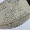 1956 New York Giants NFL Champions Team Signed Football With Mickey Mantle JSA
