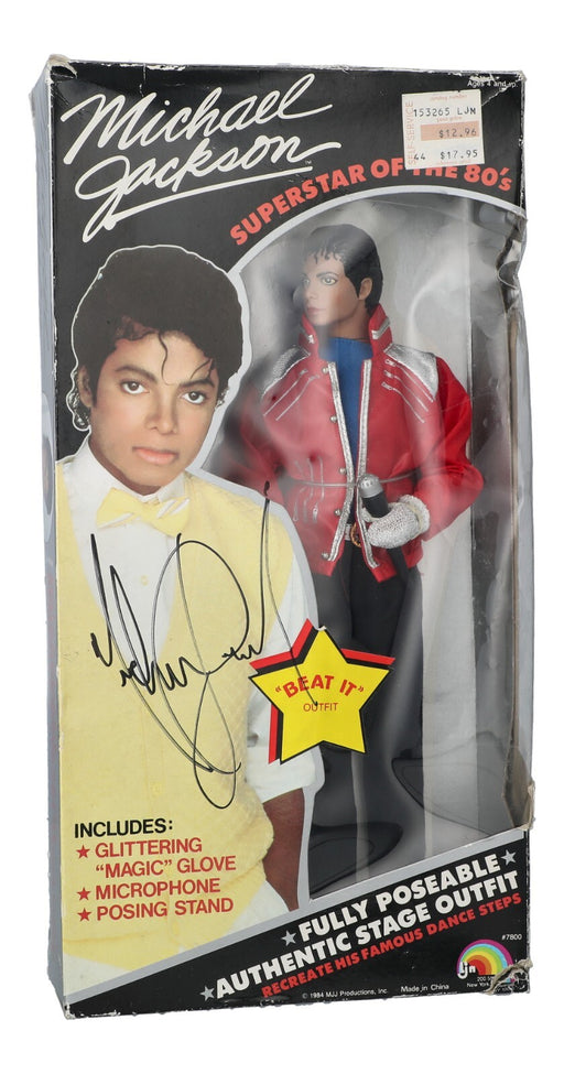 Michael Jackson Twice Signed Superstar of The 80's Action Figure PSA DNA COA