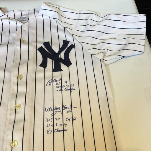 Yogi Berra & Whitey Ford Signed Heavily Inscribed STATS New York Yankees Jersey