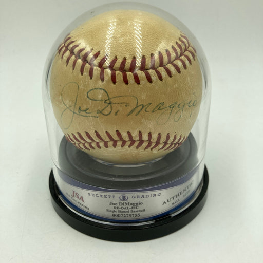 Joe Dimaggio Signed 1960's American League Joe Cronin Baseball JSA Beckett