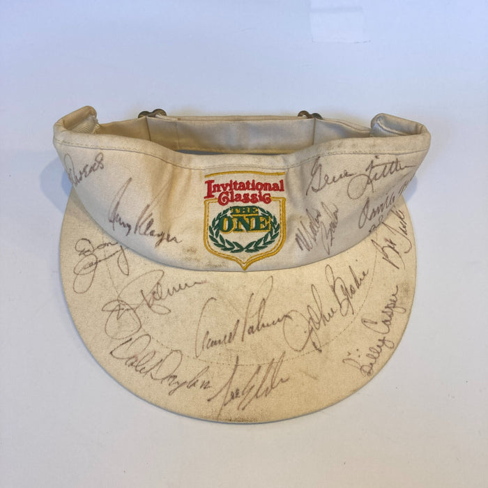 Arnold Palmer 1986 Union Mutual Tournament Signed Golf Hat 15 Sigs JSA COA
