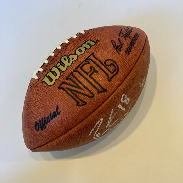 Peyton Manning "#18 2003 MVP" Signed Wilson NFL Game Football UDA Upper Deck