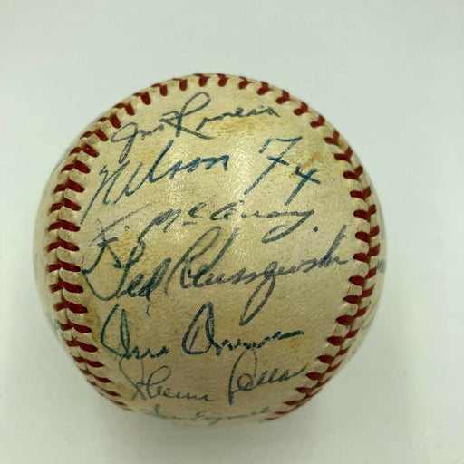 1959 Chicago White Sox AL Champs Team Signed Baseball Nellie Fox JSA COA