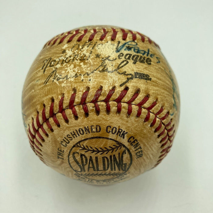 Hank Aaron & Eddie Mathews 1950's Milwaukee Braves Team Signed Baseball