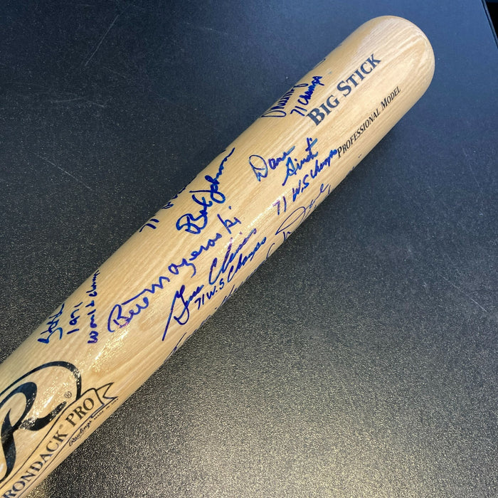 1971 Pittsburgh Pirates World Series Champs Team Signed Baseball Bat JSA COA