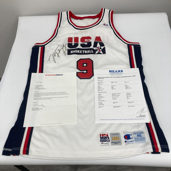 Michael Jordan Signed Game Used 1992 Team USA Dream Team Jersey PSA DNA & MEARS