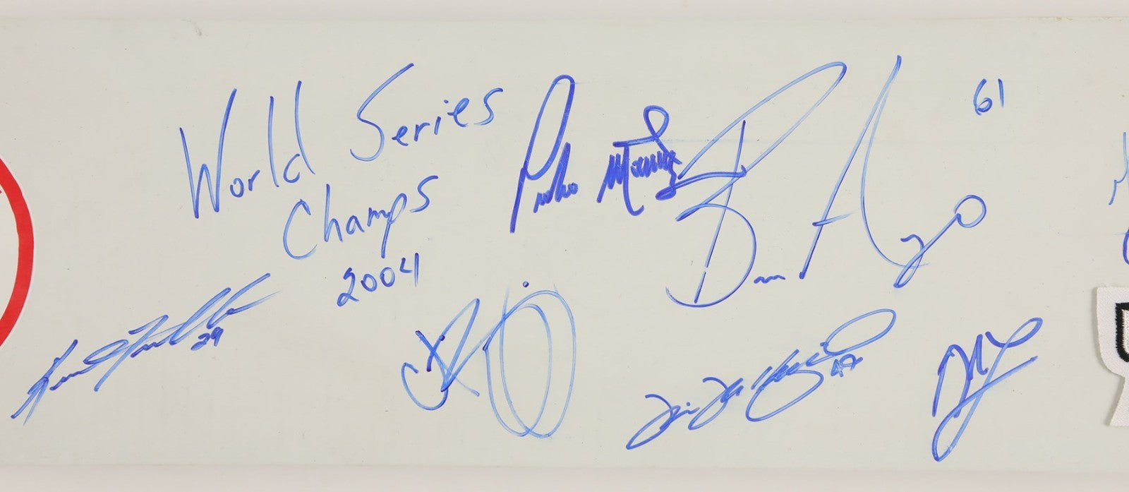 2004 Boston Red Sox World Series Champs Pitching Staff Signed Rubber 8 Sigs PSA