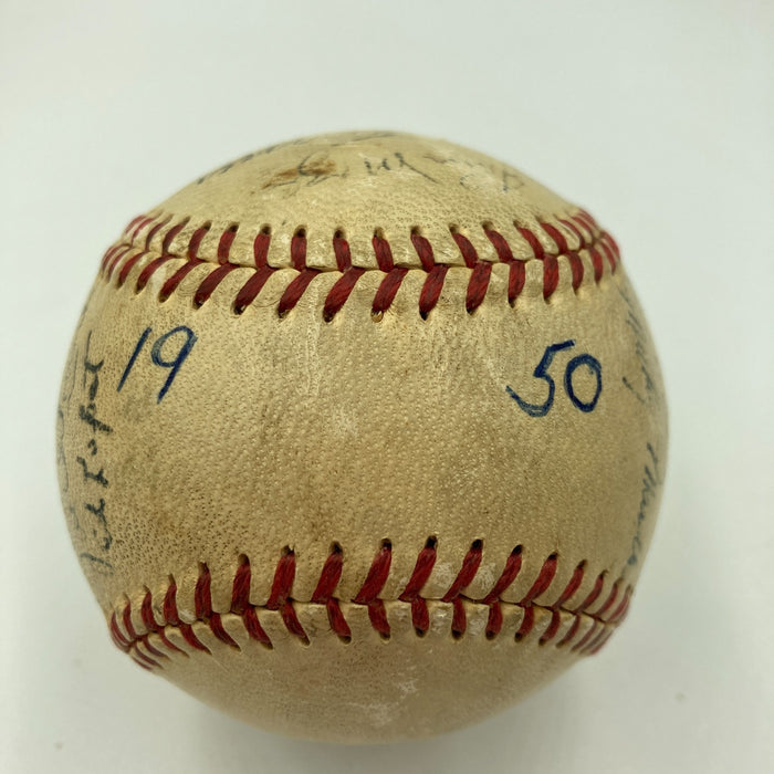 1951 Yankees World Series Champs Team Signed Baseball Mickey Mantle Rookie PSA