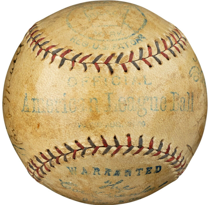 1923 New York Yankees First World Series Team Signed Baseball Babe Ruth Beckett