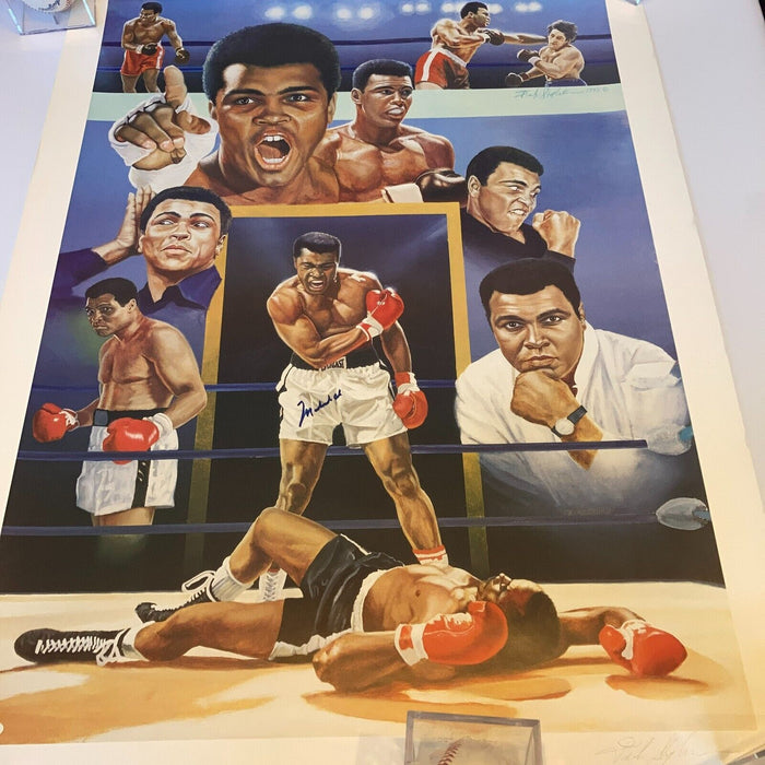 Muhammad Ali  Signed 25x35 Large Lithograph Photo JSA Graded 9 MINT
