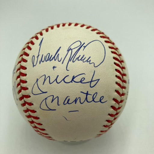 Mickey Mantle Willie Mays Aaron 500 Home Run Signed Baseball PSA DNA Auto Mint 9