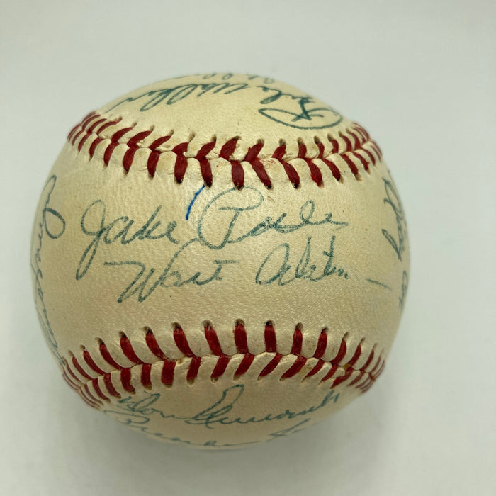 Jackie Robinson 1954 Brooklyn Dodgers Team Signed Baseball PSA DNA