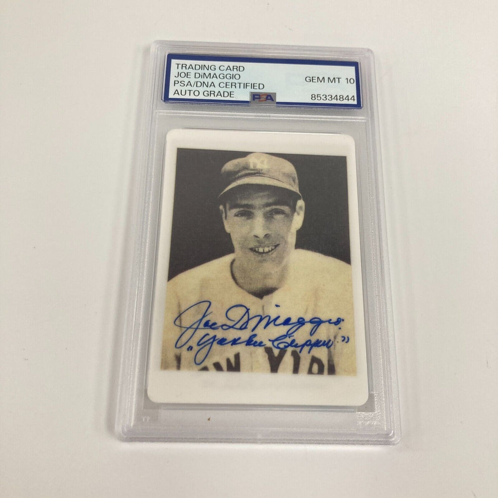 1939 Play Ball Joe Dimaggio Yankee Clipper Signed Porcelain Card PSA 10 GEM MINT