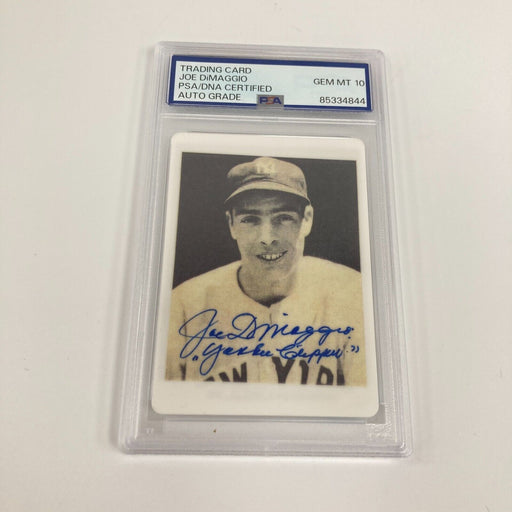 1939 Play Ball Joe Dimaggio Yankee Clipper Signed Porcelain Card PSA 10 GEM MINT