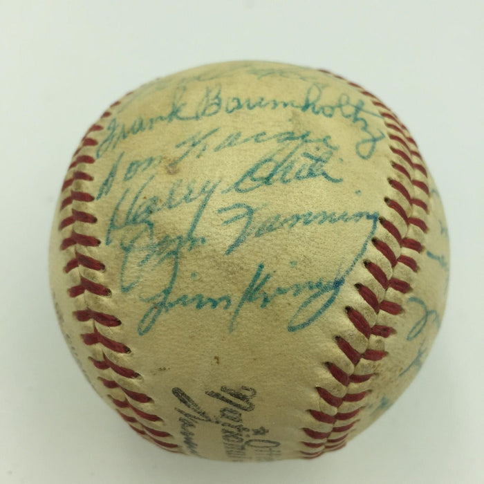 1955 Chicago Cubs Team Signed National League Baseball Ernie Banks JSA COA