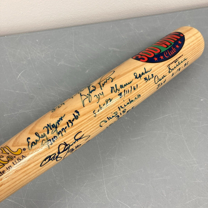 Beautiful 300 Win Club Signed Baseball Bat With Inscriptions Beckett COA
