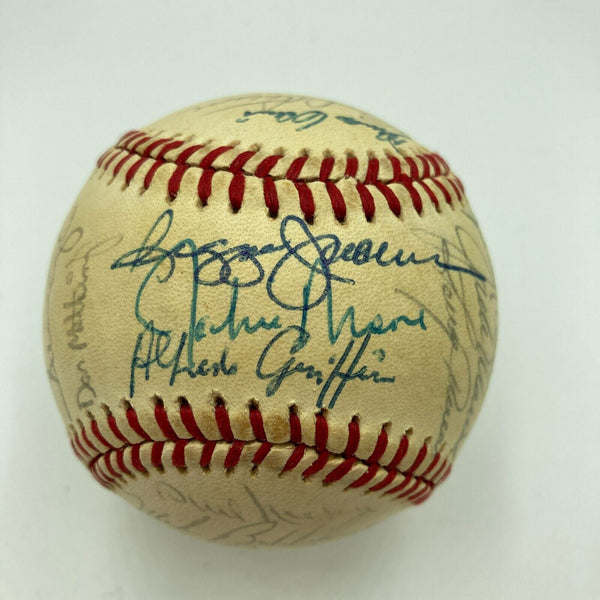 1984 All Star Game Team Signed Baseball Reggie Jackson Cal Ripken Jr. JSA COA